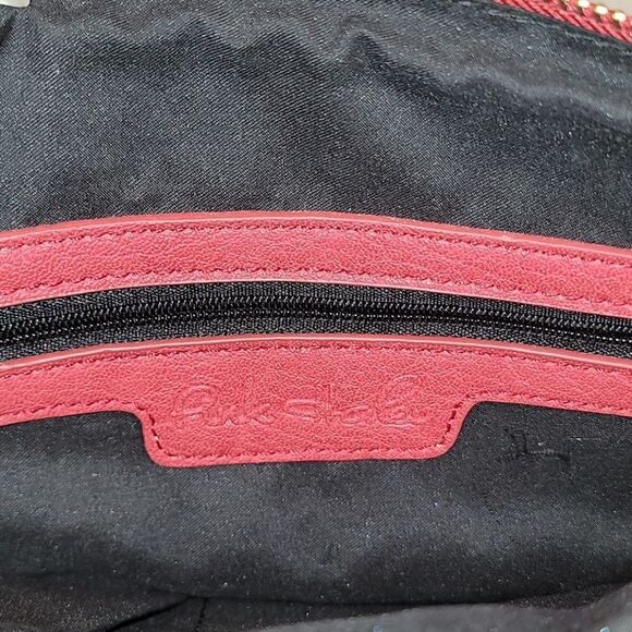 Red Vegan Suede/Leather Fringed Clutch/Crossbody - Picture 7 of 16